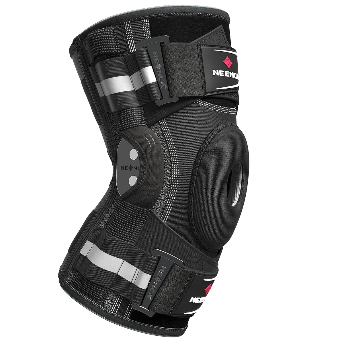 NEENCA Kniebandage gegen Knieschmerzen, Kniestütze mit Scharnier und patentiertem X-Strap Befestigungssystem, starke Stabilität zur Schmerzlinderung, bei Arthritis, Meniskusriss, ACL, PCL, MCL