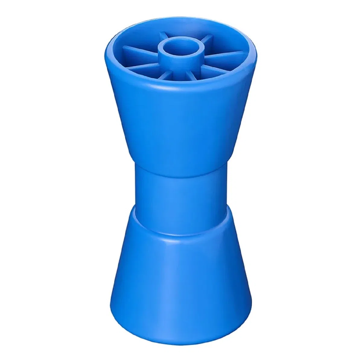 Preiswert&Gut 4 x Kielrollen – 200mm Länge, Ø 98-68mm – Rollen für Bootstrailer aus Polyethylen – Hochwertiges Bootszubehör & Boot Trailer Zubehör in Blau