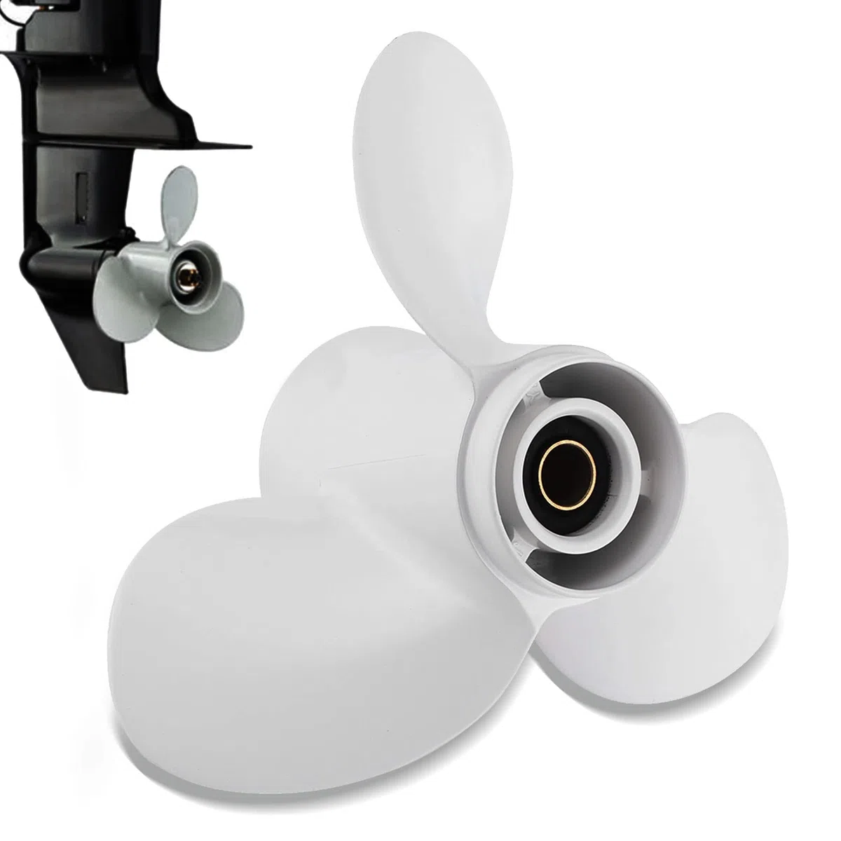 Außenborder Propeller, Außenborder Propeller 8 Spline Tooth, 3 Blades 683-45941-00-EL 9 1/4 x 12 Passend für Yamaha 9,9-15 PS