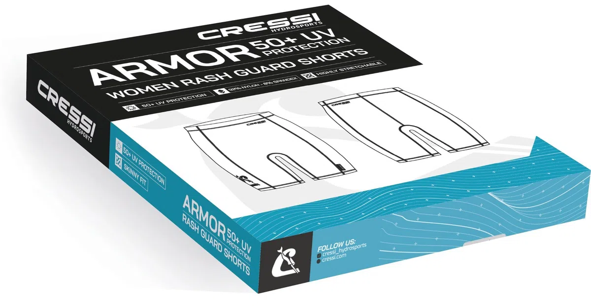 CRESSI Armor Rash Guard Shorts Lady - Frauen Rash Guard Shorts für SUP und Wassersport, Schwarz