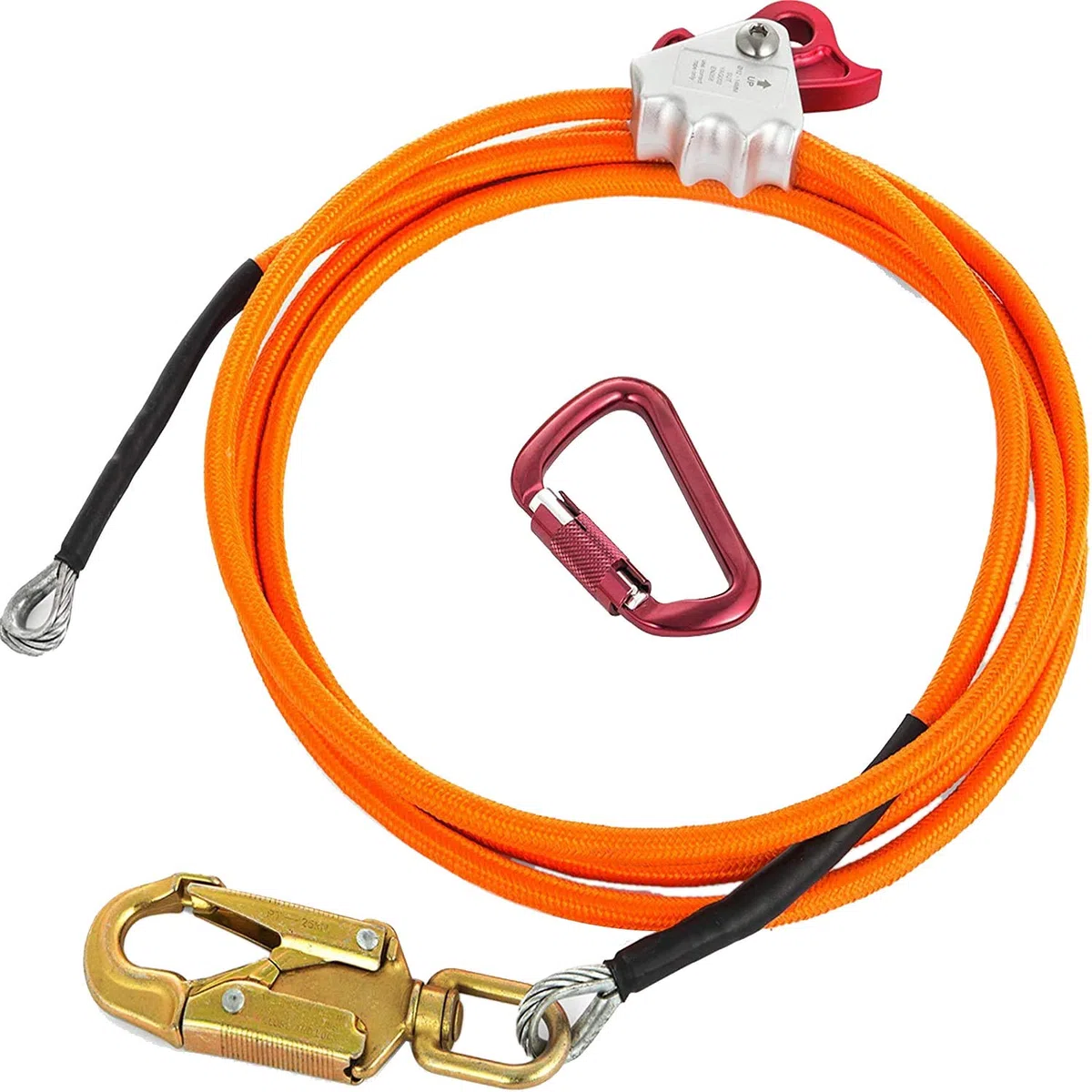 Stahldrahtkern Flip Line Kit Einstellbares Kletter Positionierungs Seil für Baumpfleger Kletterer Baumkletterer im Freien
