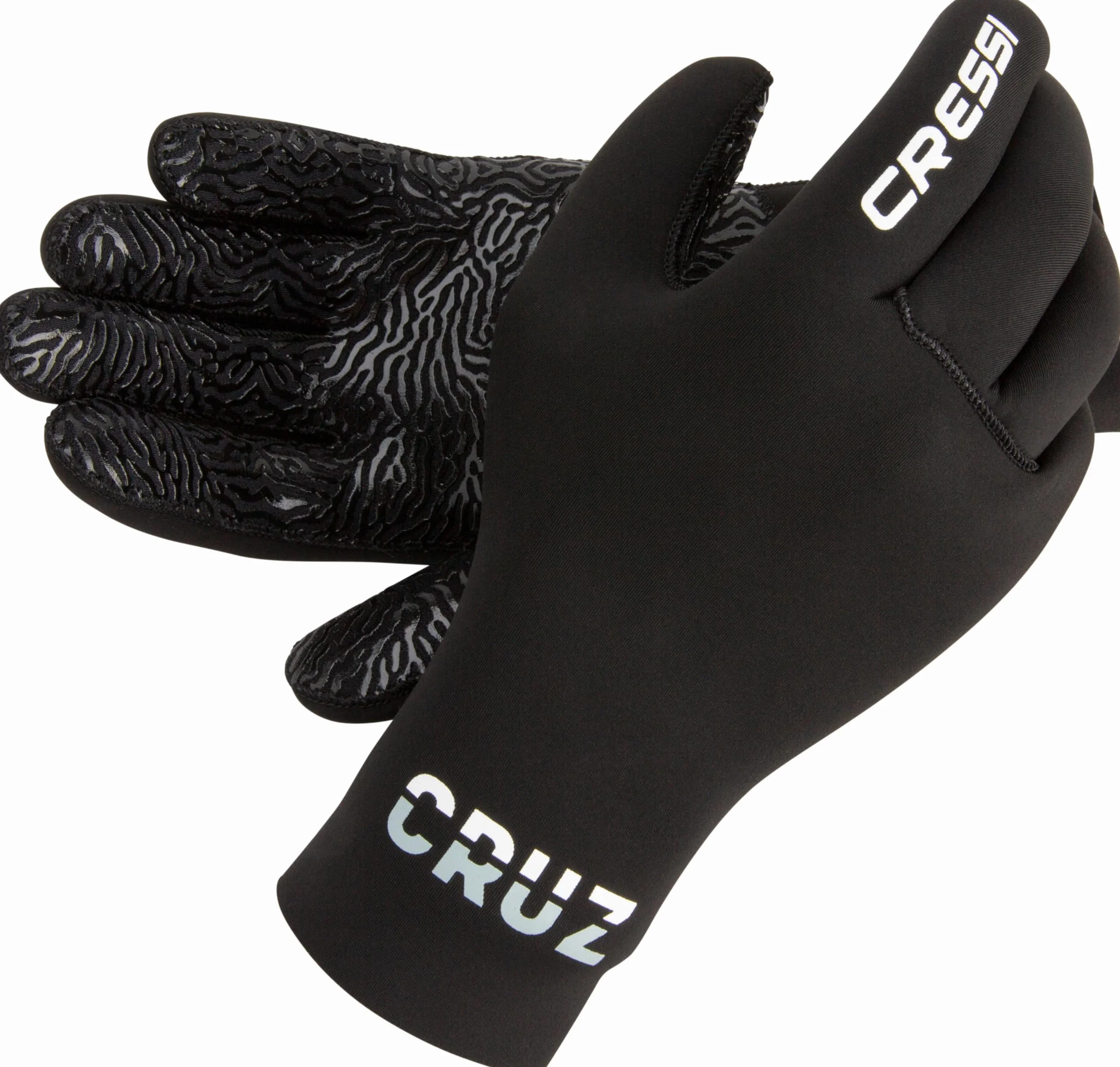 CRESSI Cruz Gloves 3mm - Neopren Tauchhandschuhe Schwarz 3mm Anti Slip Palm System, Erwachsene Unisex