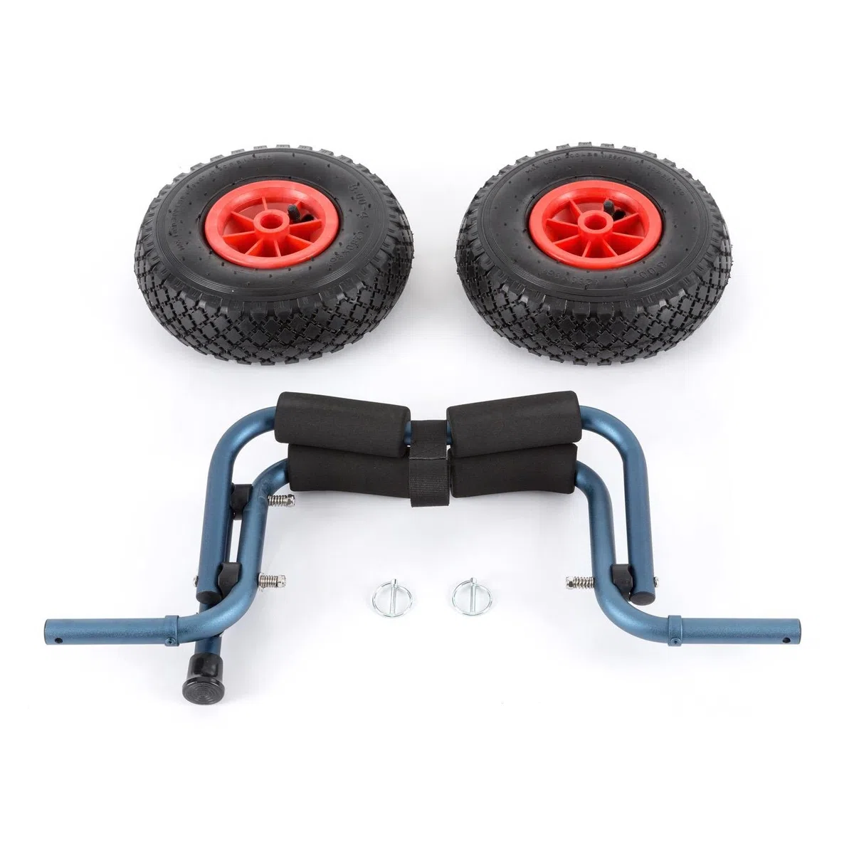 Sea Mule - Kajakwagen, Kanuwagen, Bootswagen, Trolley, Schaumstoffauflagen, abnehmbaren Gummi-Luftreifen, klappbare Stütze, Aluminium eloxiert, faltbar, 60kg max.