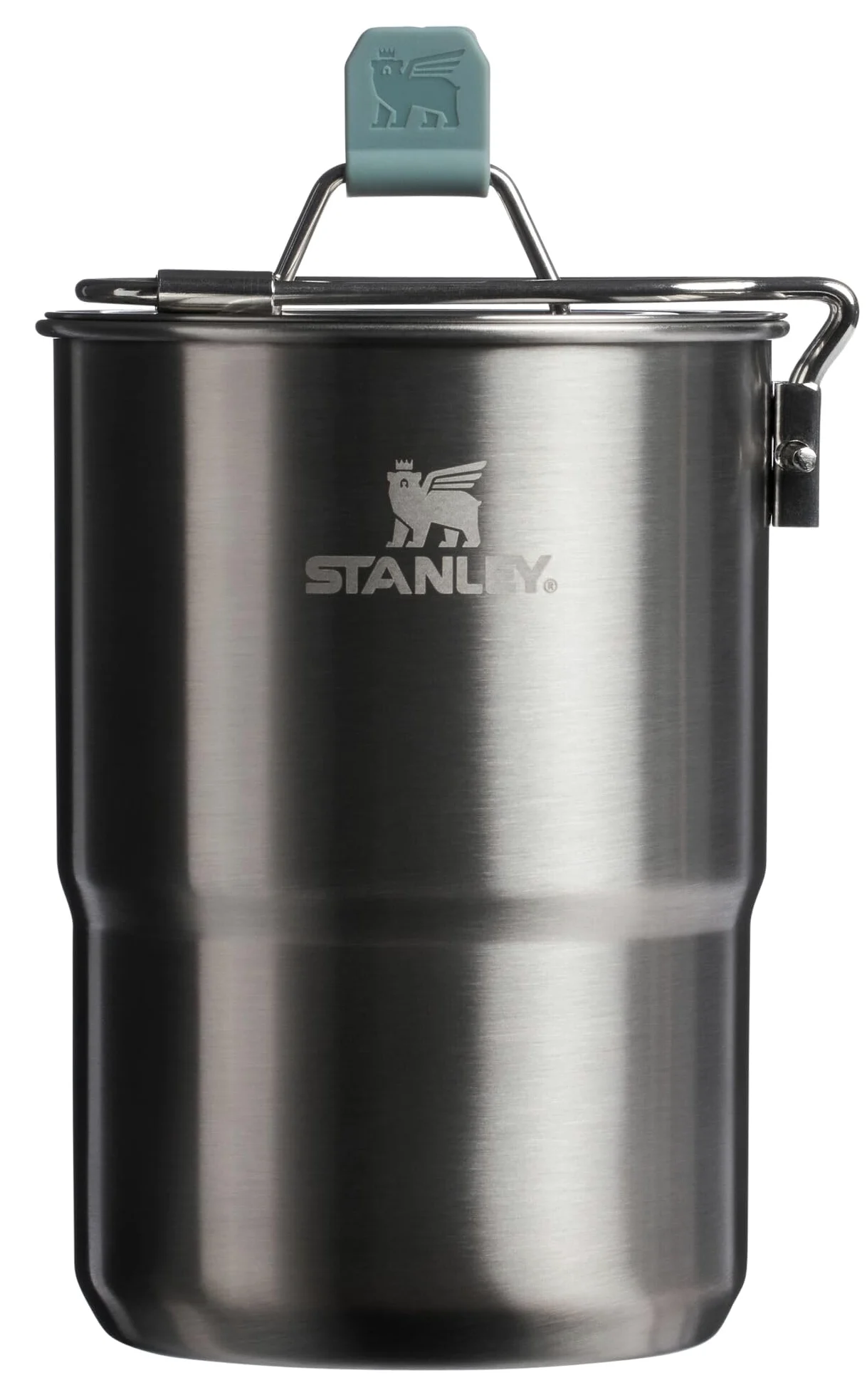 Stanley Wildfare Go 4-Teiliges Kochset aus Edelstahl mit Topf und Deckel, 2 stapelbare Becher, Camping-Essentials für Ihre Küchenbedarf, BPA-frei