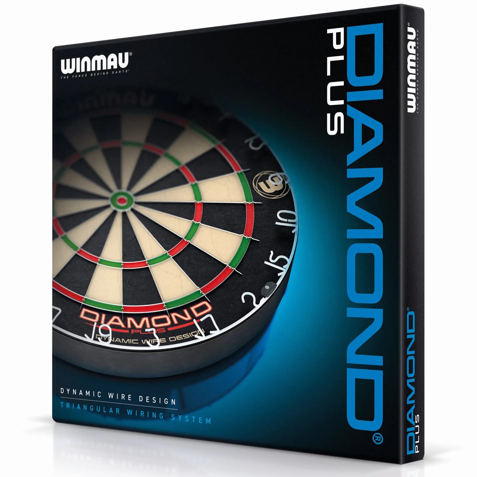 Winmau Diamond Plus Dartscheibe – PDC Turnier Steeldartscheibe, Ultra-Dünnes Drahtsystem, Hochdichte Sisal | Erhältlich als Dartboard, Surround-Set oder Dartschrank-Set mit Steeldarts