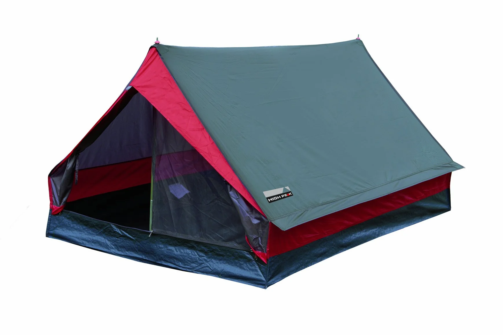 High Peak Hauszelt Minipack, Campingzelt für 2 Personen, Festivalzelt mit Wannenboden, 1500 mm wasserdicht, Ventilationssystem, Moskitoschutz, Leichtgewicht und kleines Packmaß