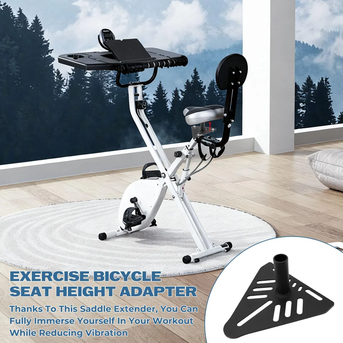 22 mm Sitzadapterverlängerung für FDX 2.0/3.0 Heimtrainer, verbesserte Sattelhalterung mit verlängertem Schlitz-Design für bessere Passform und Stabilität
