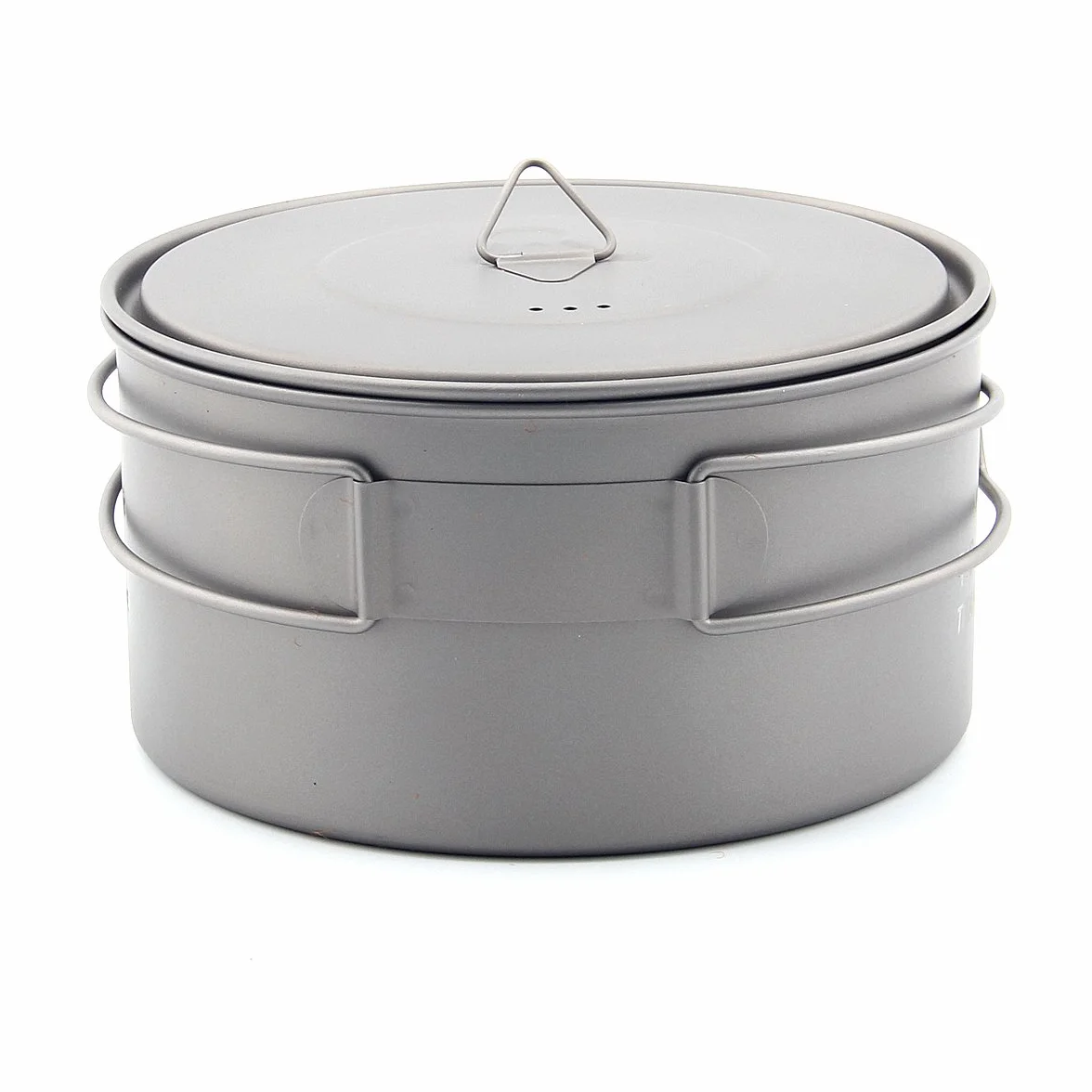 TOAKS Pure Titanium Cup Ultraleichter Outdoor-Becher mit Deckel und faltbarem Griff Camping Kochgeschirr