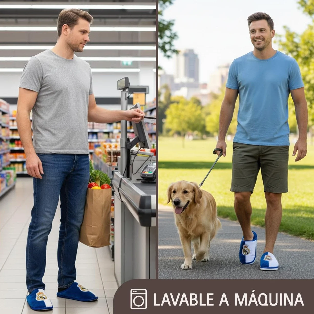 MARPEN SLIPPERS, Real Madrid CF Hausschuhe, offizielle Saison 24/25, für Herren oder Damen, leicht, für den Winter