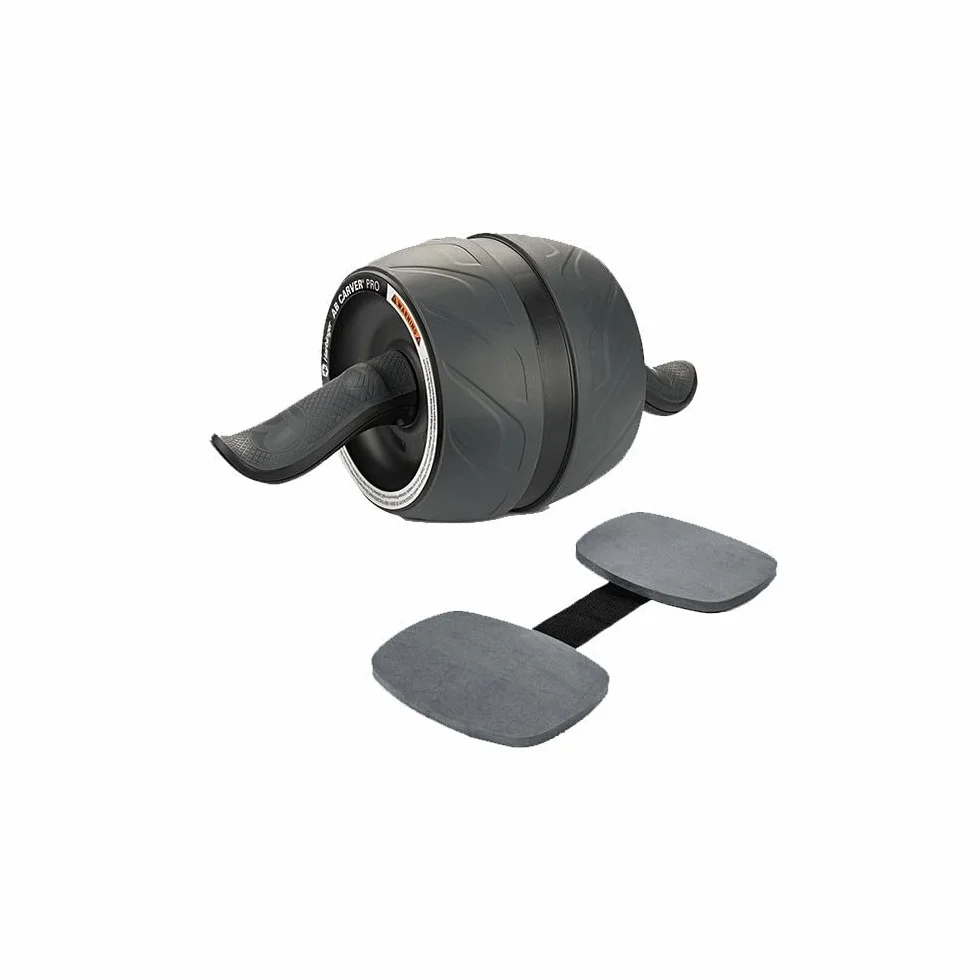 Harbinger Ab Carver Pro Breiter Ab Roller-Bietet Stabilität Für Core-Übungen, Ergonomische Griffe Erhöhen Armaktivierung Und Schulterstabilität, Geeignet Für Alle Fitnesslevel,Einheitsgröße,Schwarz