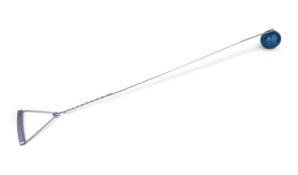 Vinex Wurfhammer für Wettkampf und Training - 2,5 kg - 86 mm - Gusseisen Hammer - WA-Zertifiziert - Inklusive Draht und Griff - Blau