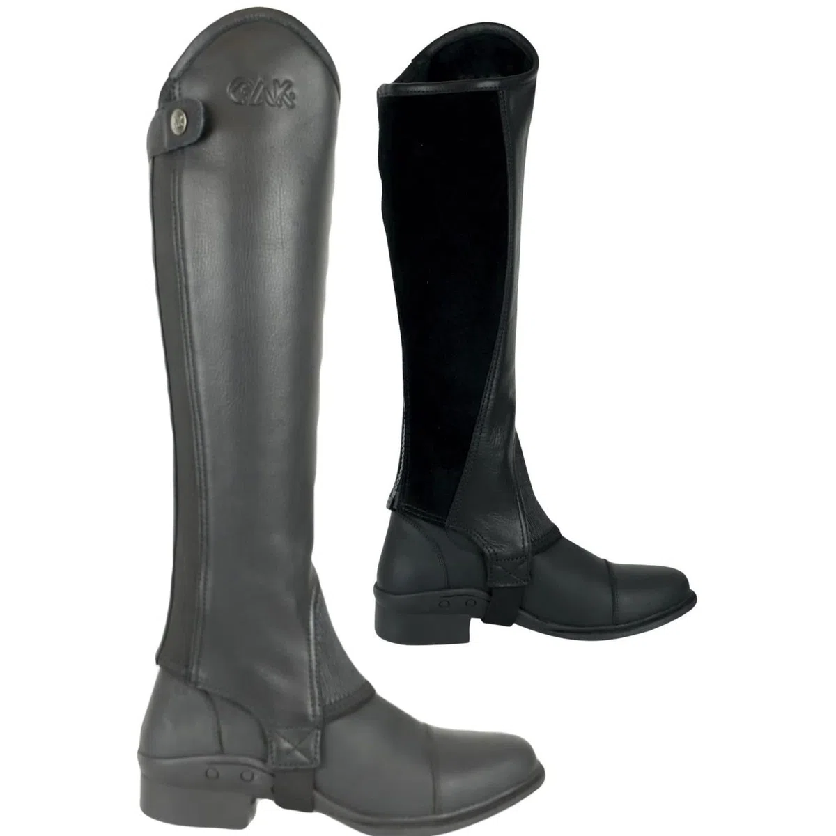 AK Neue Unisex Equestrian Classic Reitchaps aus Vollnarbenleder AKRS-1979
