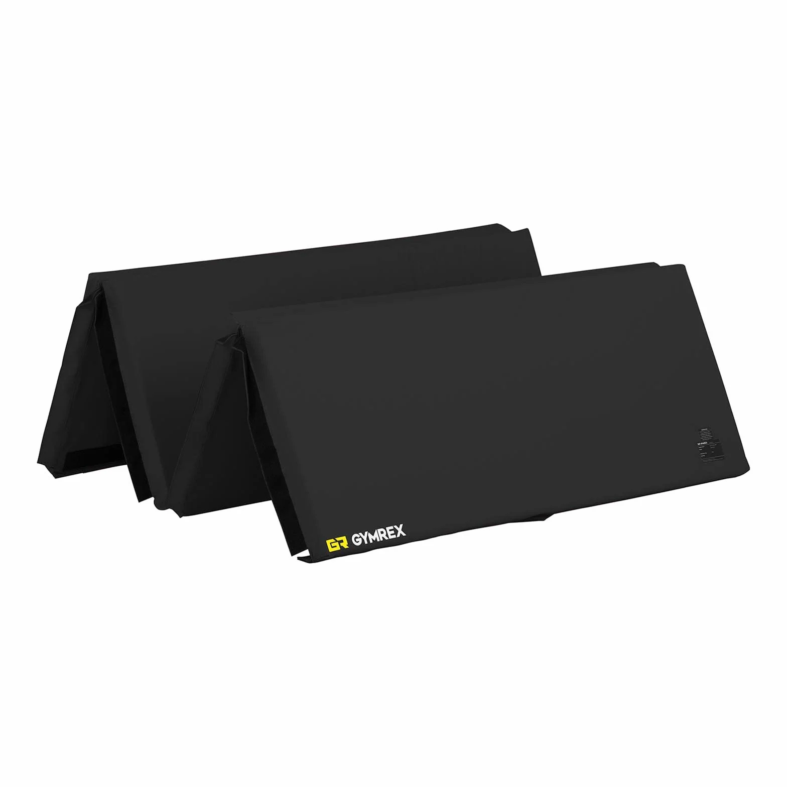 Gymrex GR-FM_19 Weichbodenmatte 200 x 120 x 5 cm faltbar Schwarz Turnmatte klappbare Turnmatte Gymnastikmatte faltbar