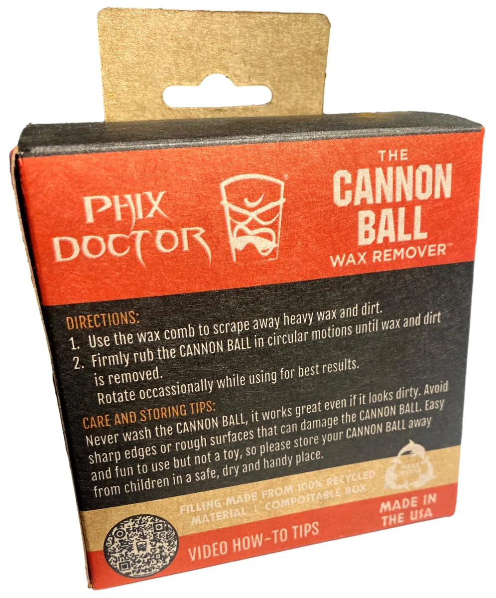 The Cannon Ball Wax Remover w/ Wax Comb & Complete Ding Repair Kit by PhixDoctor