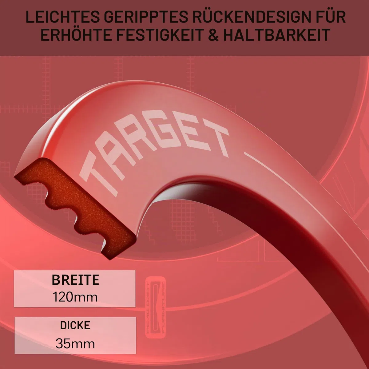 Target Darts Pro Tour & VALE Dartscheibe Surround (Rot/Schwarz/Vale) | Dartscheibe Wandschutzring, Außenwandschutz für Dartscheiben, Kompatibel mit jeder Scheibe | Professionelles Dartzubehör