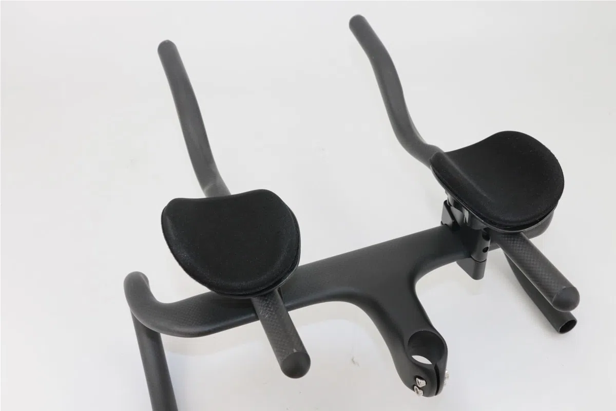 Speziell Geformter Carbon-Fahrradlenker Mit Klemme | 3K-Vollcarbon-Lenker for Straßen-(Matt finish)