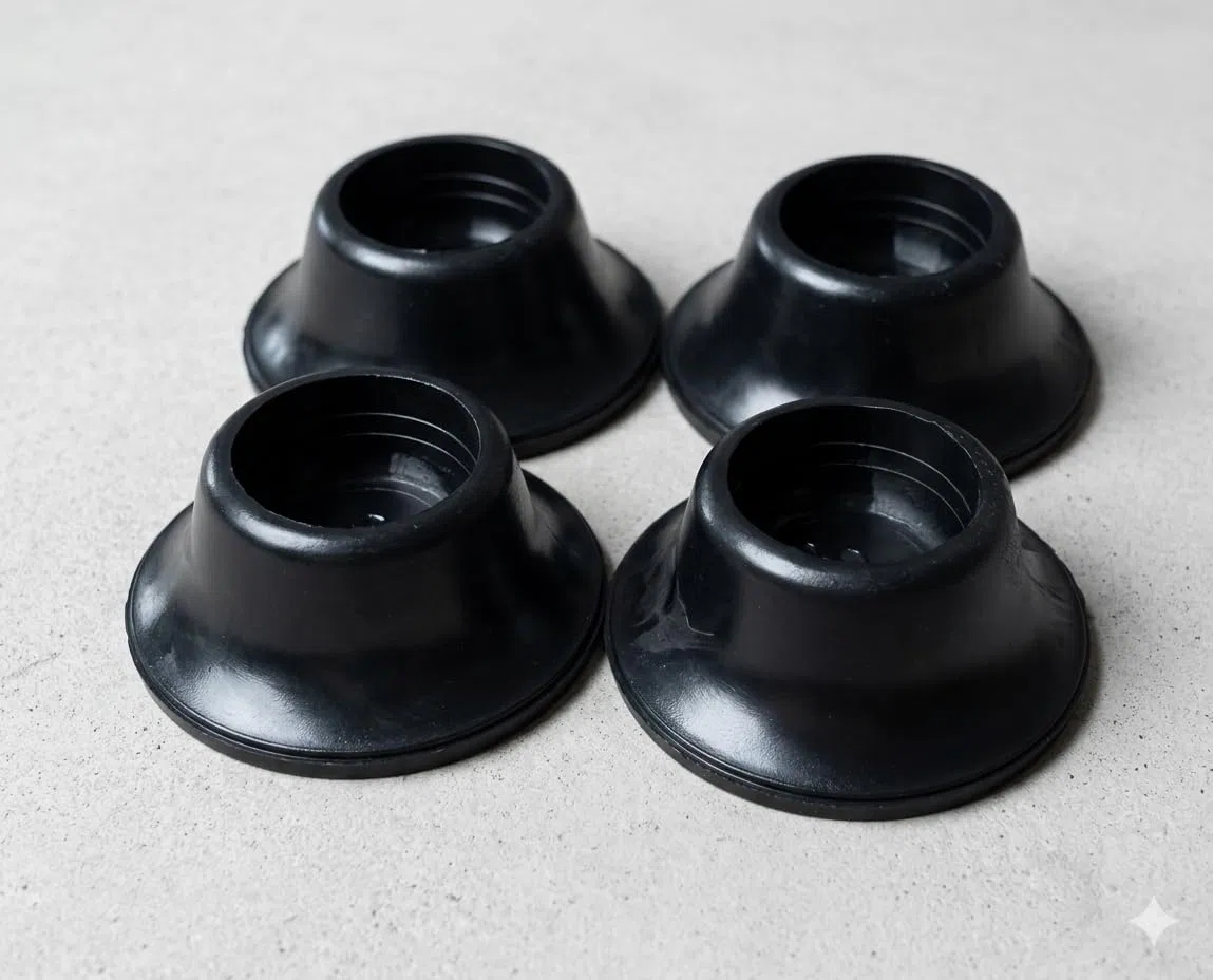 4X Zeltstangenteller Zeltstabteller Gummi für Orkanstütze Vorzelt