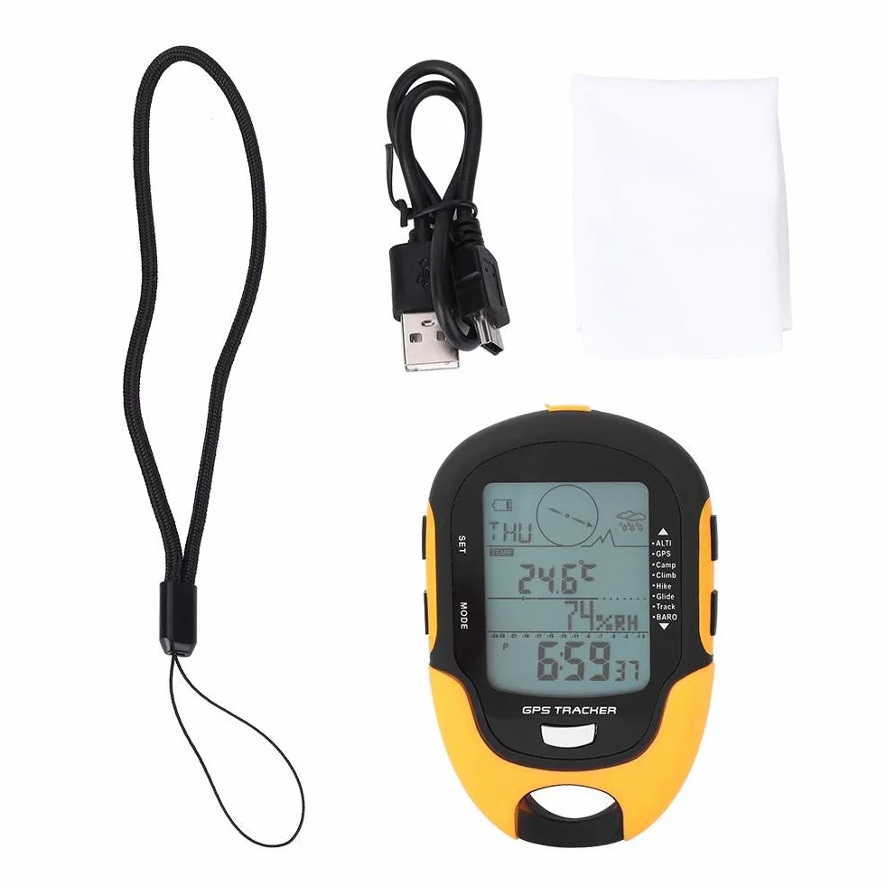 Dioche Digitaler Höhenmesser, multifunktional, Kompass, Wettervorhersage, GPS, Navigation, Thermometer, Hygrometer, Barometer, mit Taschenlampe