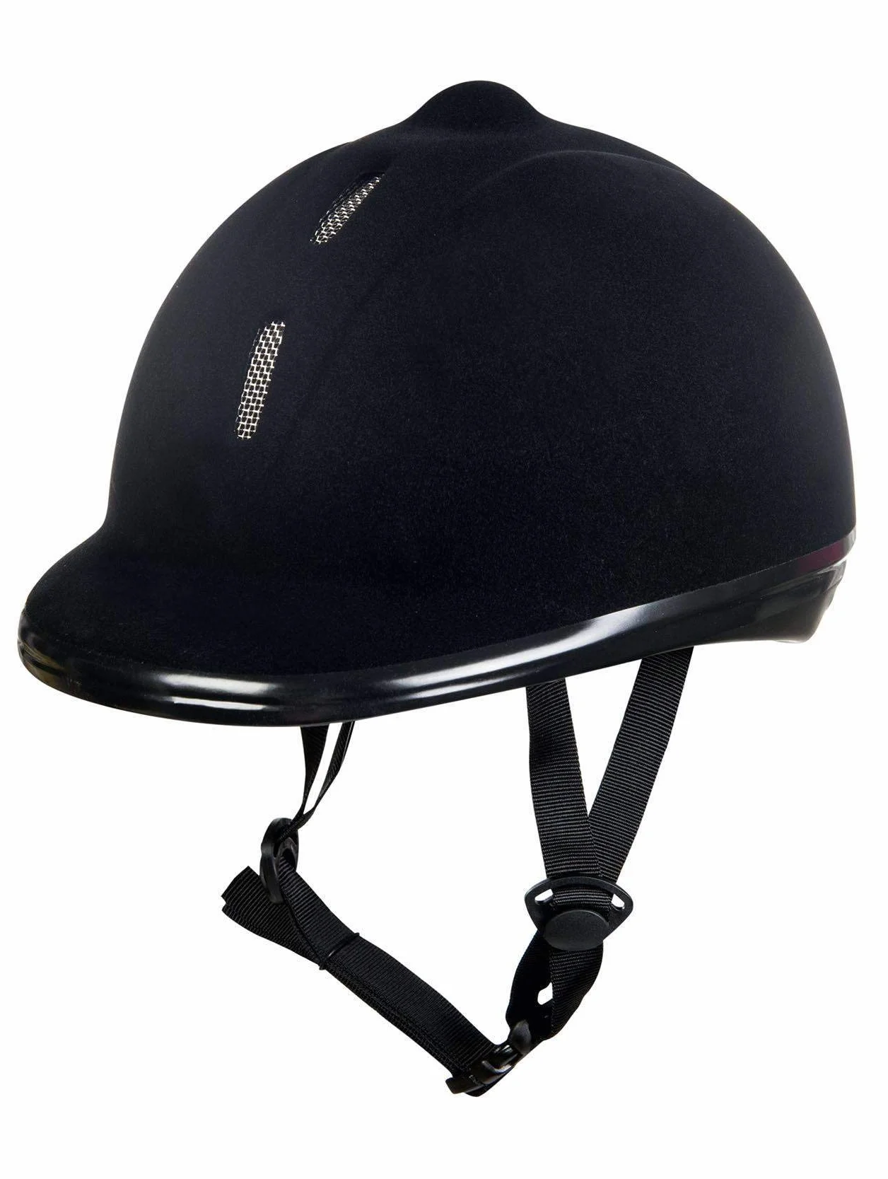 HKM Unisex New Flock Reithelm, Schwarz, M=53-57cm EU