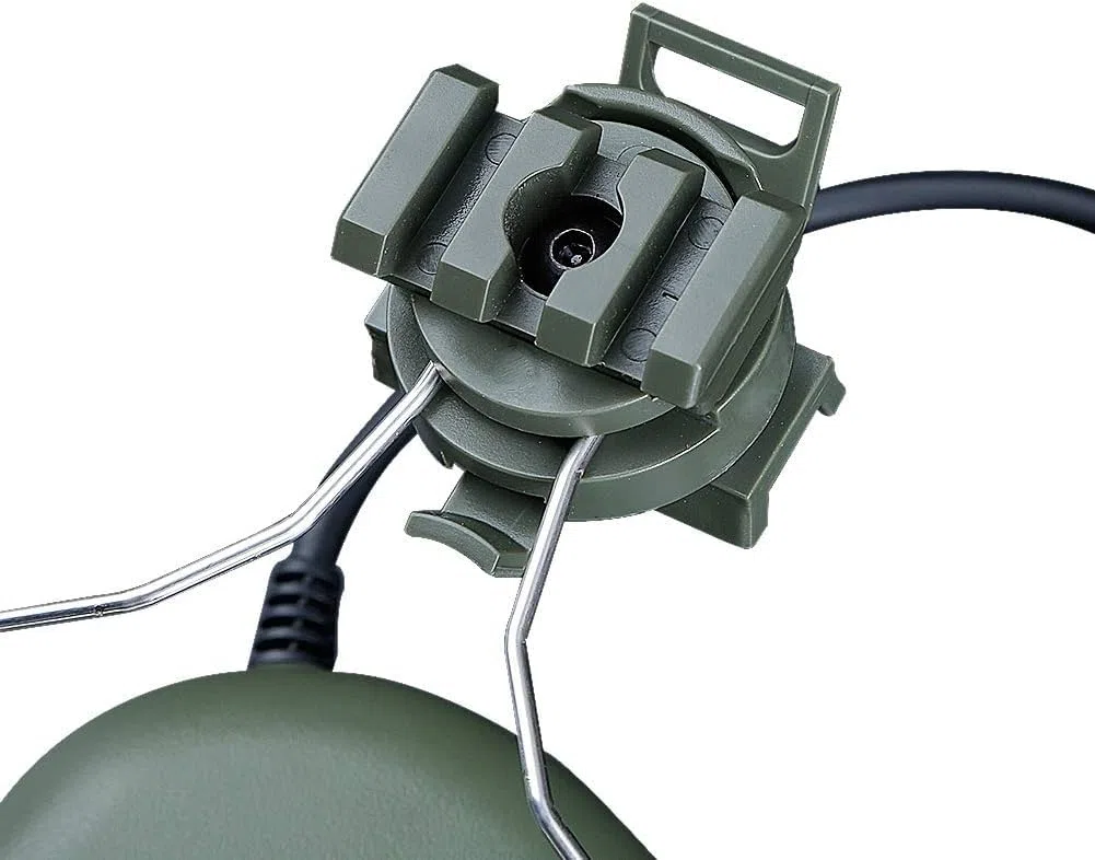 Taktische Headsets mit schnellem Helmschienenadapter Militärisches Airsoft-Shooting-Headset Kommunikationszubehör der Armee, Keine Rauschunterdrückungsfunktion