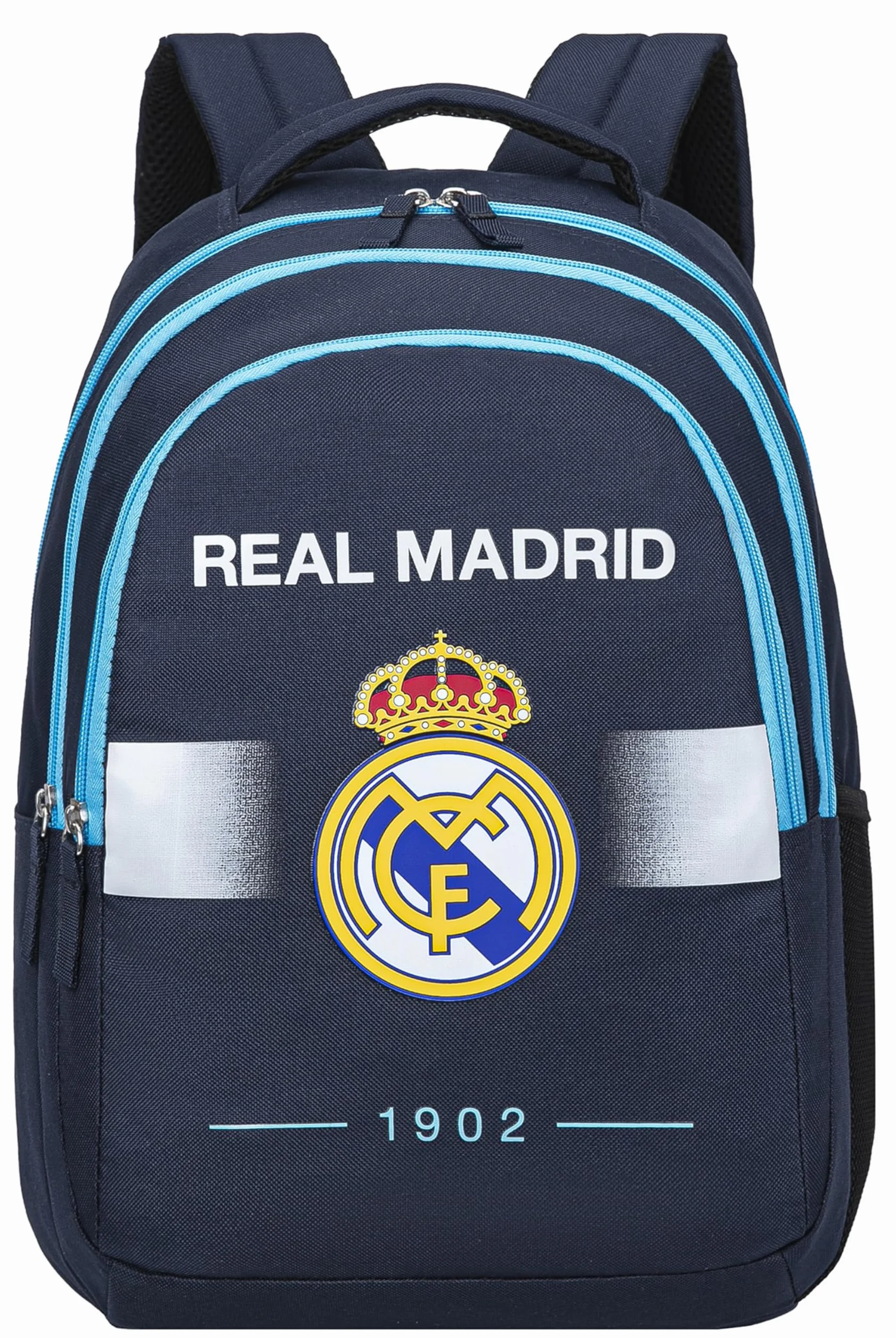 Real Madrid Schulrucksack mit 3 Fächern, offizielle Kollektion