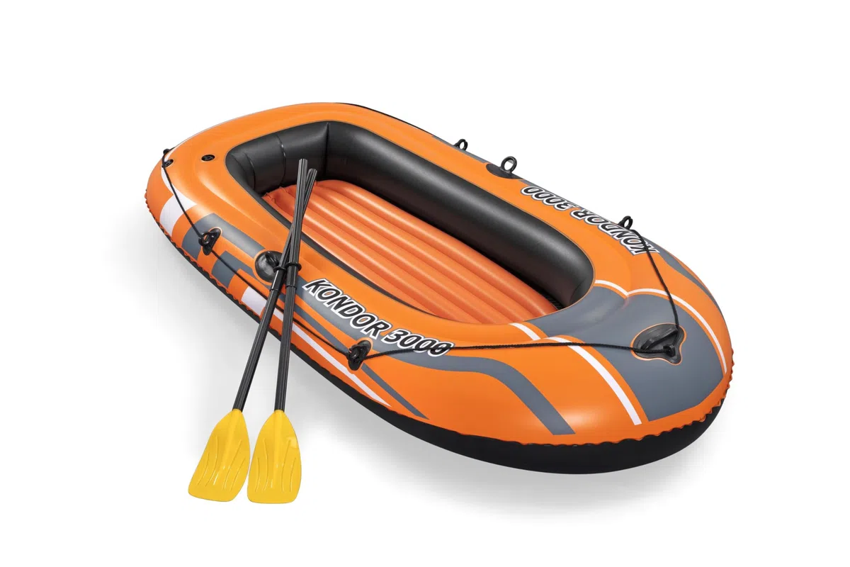 Bestway Schlauchboot-Set, Kondor 3000, 232 x 115 x 36 cm, 2 Erwachsene + 1 Kind
