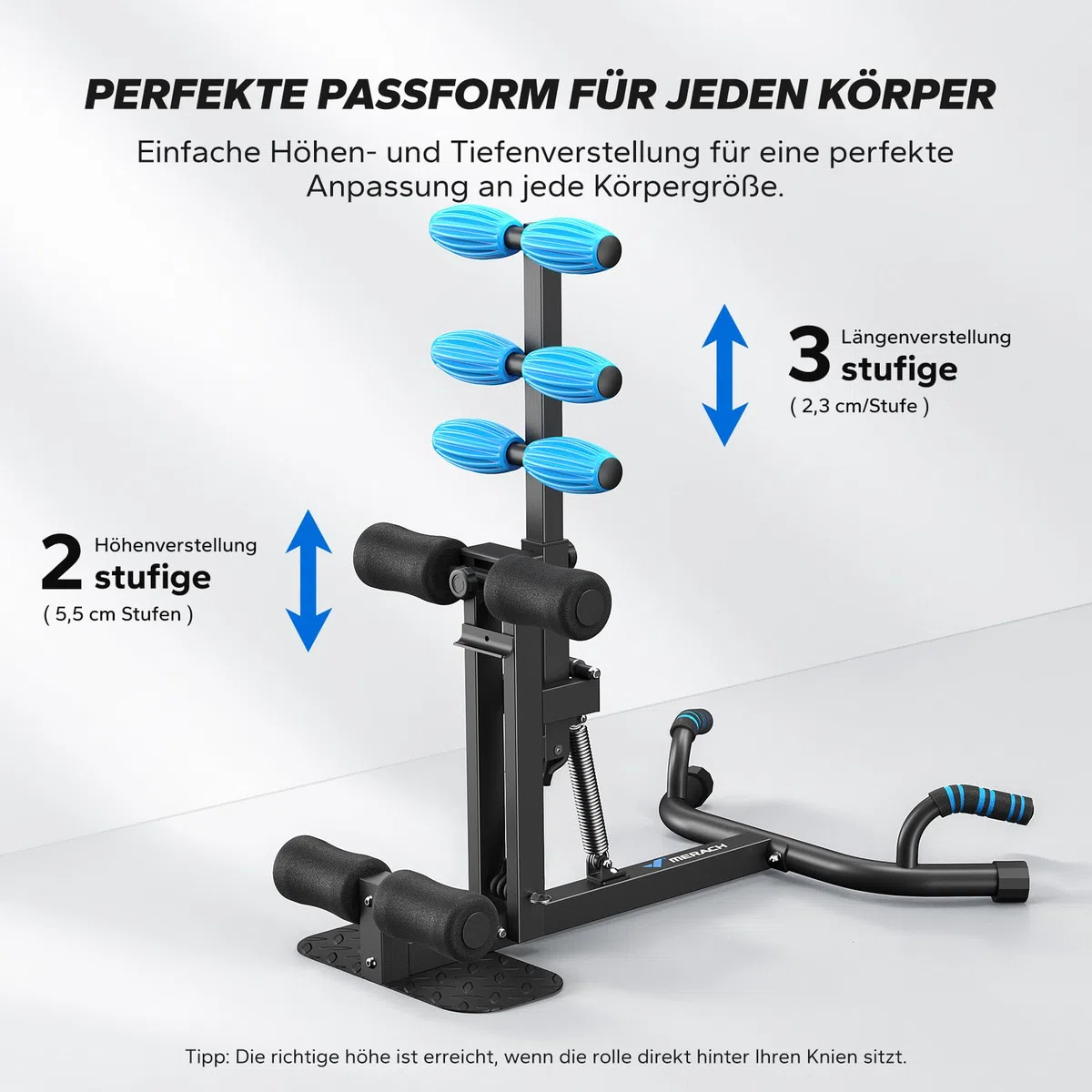 MERACH Kniebeugen Maschine, Deep Squat Machine mit 3 Stufen Widerstand & MAX 136 KG, Sicher & Einfach zu Bedienen, Kniebeugen Trainer für Fitness, Straffung, Rehabilitation, Krafttraining