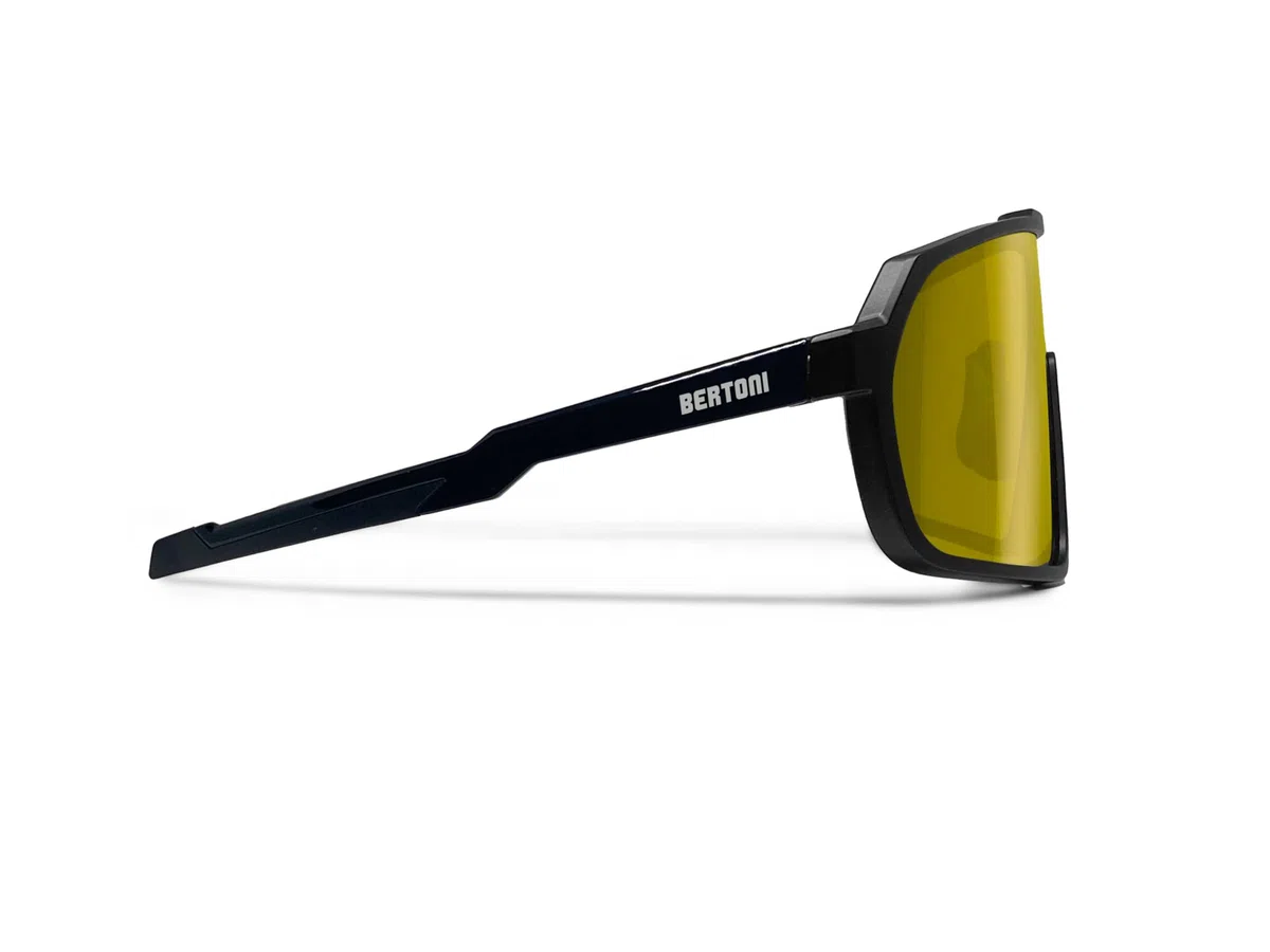 BERTONI Radfahren MTB Lauf Sportbrille für Männer Frauen in TR90 Antibeschlag Weitwinkelobjektiv mod. GEMINI
