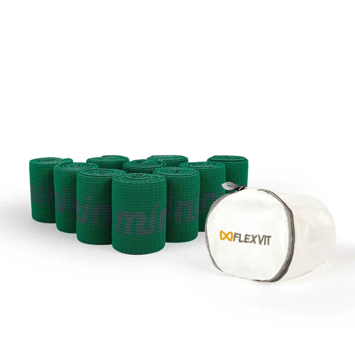 FLEXVIT Mini Band 10er Set– Fitnessbänder für allgemeine Stabilisationsübungen, Dehnung, Aktivierung und Mobilisation, 6 Stärken, für Anfänger und Profis