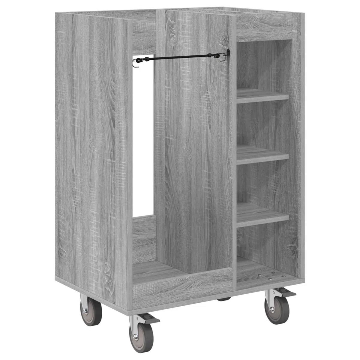Gecheer Golf-Schrank Uni Grau, 65 x 45 x 98 cm, Holz, Stauraum für Golfzubehör, für Garage und Wohnraum