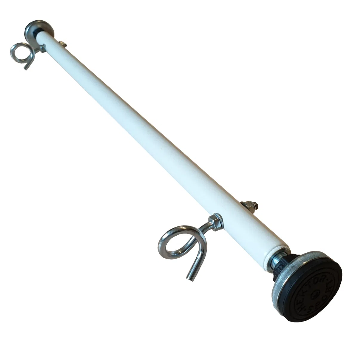 Klimmzugstange - für Türrahmen - mit Haken für Kinderschaukel - Montage ohne Bohren - Reckstange aus Metall - Pull Up Bar - Training-, Fitnessgeräte für Zuhause - Weiß - 70 cm