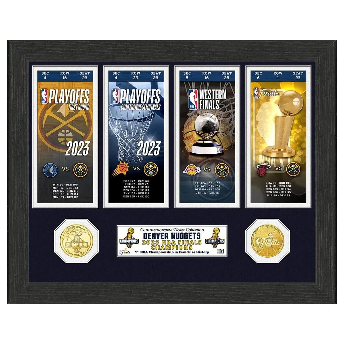 Denver Nuggets 2023 NBA Champions Ticket Photo Mint Bild