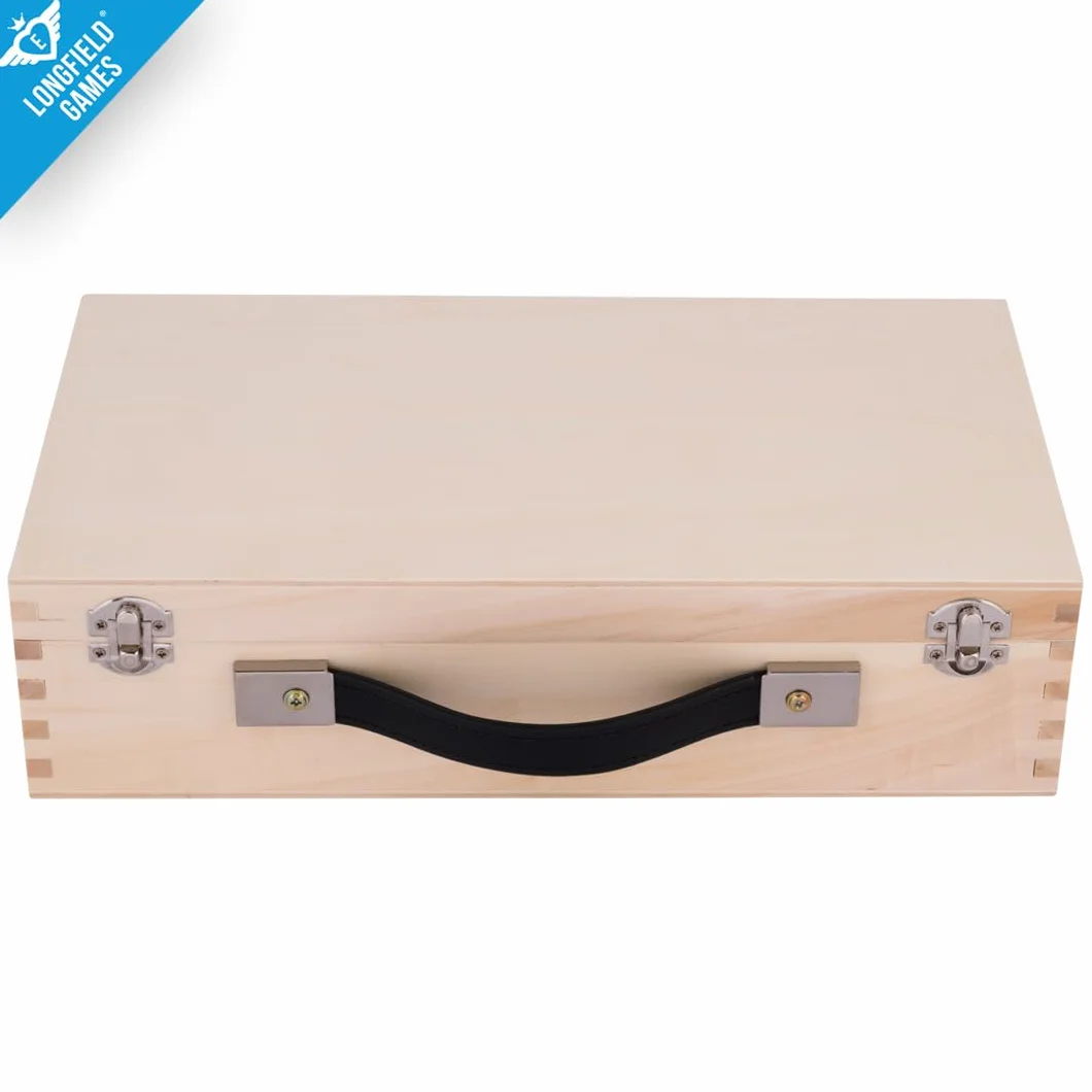 8-teilige Metall Boule Kugeln Set in Luxuriöser Holzkiste mit Magnet, Distanzmesser & Holz-Cochonnet – Boccia / Botcha Spiel für Kinder & Familien - Petanque, Jeu de Boules, Cross Boule - 010206