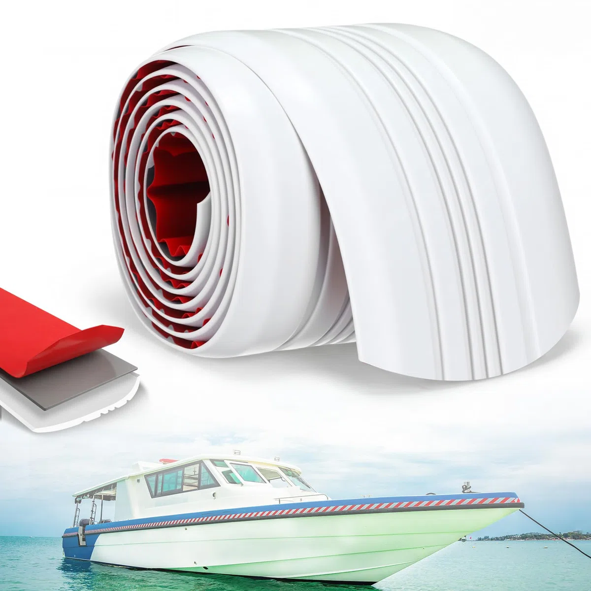 Kielschutz für Fiberglas-Boote, selbstklebender Kielschutz für Fiberglas- und Aluminiumboote, einfach zu installieren, schützt vor Felsen und Rampen, 12,7 cm Breite