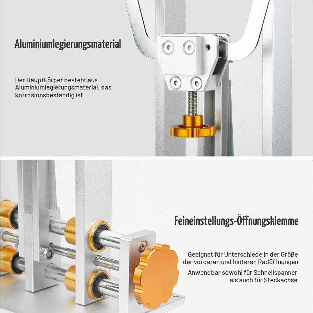 Fahrrad-Rad-Zentrierständer,Fahrrad-Rad-Ausrichtungs-Reparaturwerkzeug mit Messuhr für Schnellspanner und Steckachse,Fahrrad-Radausrichtungswerkzeug