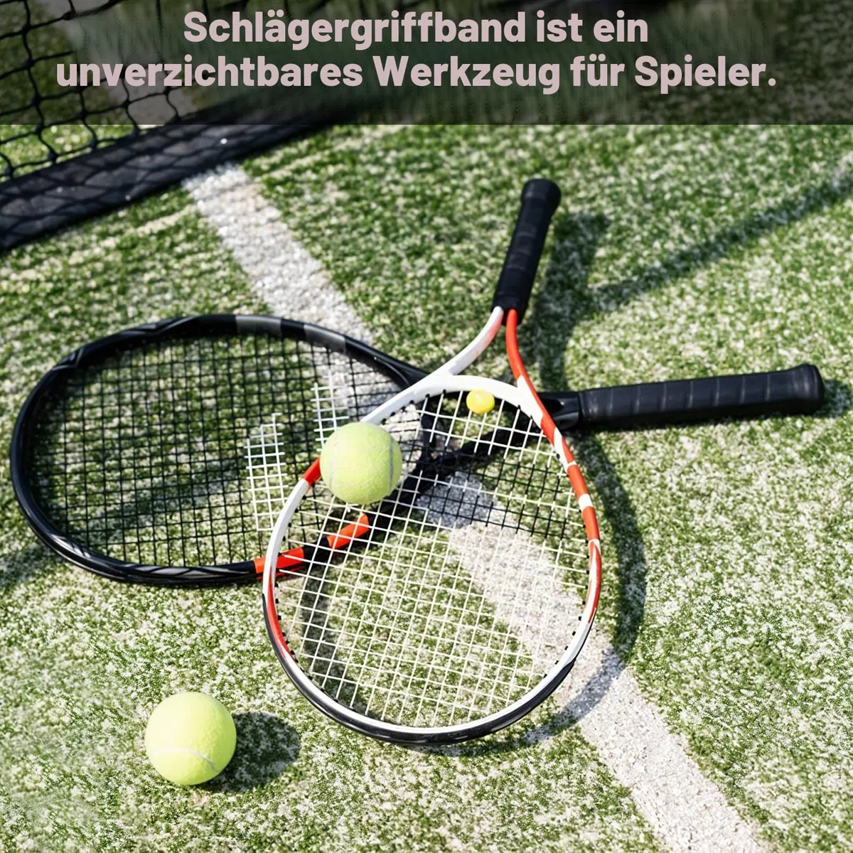 EupHHonycs 2 Rollen Tennis Griffband Anti-Rutsch Griffband Tennisschläger Selbstklebend für Tennisschläger, Overgrip Geeignet für Badminton, Tennis, Squash, 20m