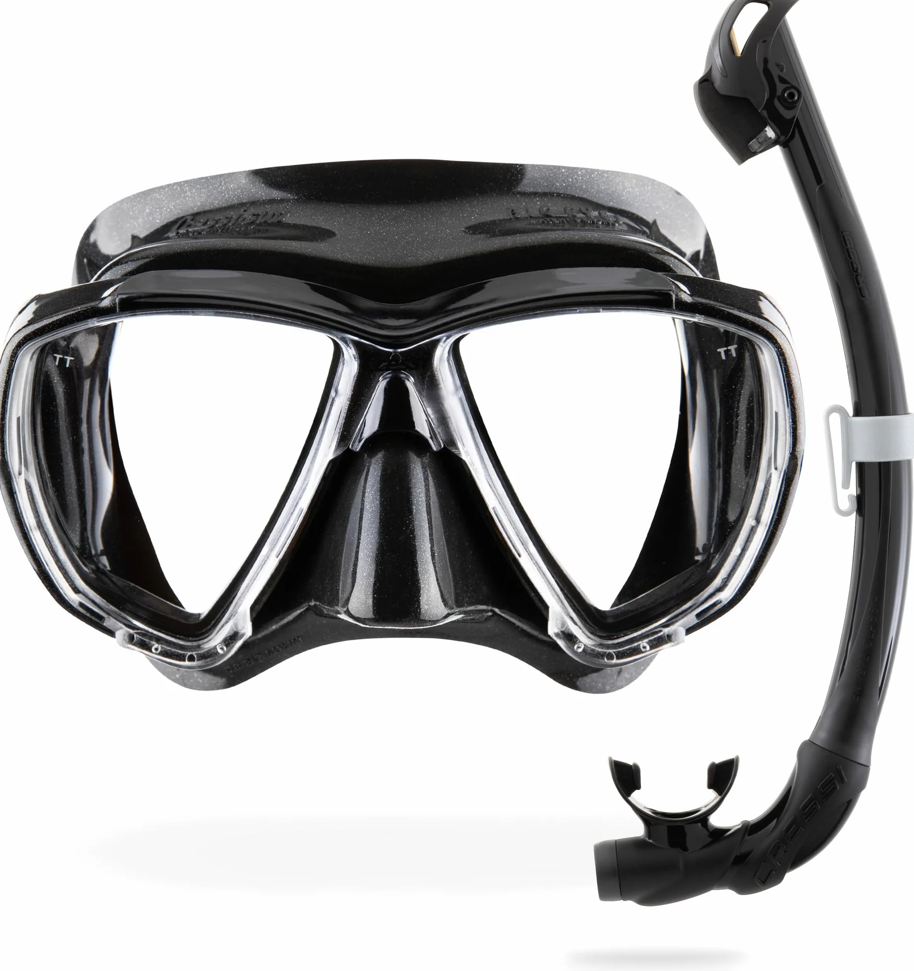 Cressi Big Eyes Seal Dry Schnorchelset Erwachsene - Panorama-Sichtfeld Tauchmaske - Seal-Dry Trocken-Schnorchel - Taucherbrille mit weicher Silikon-Dichtung