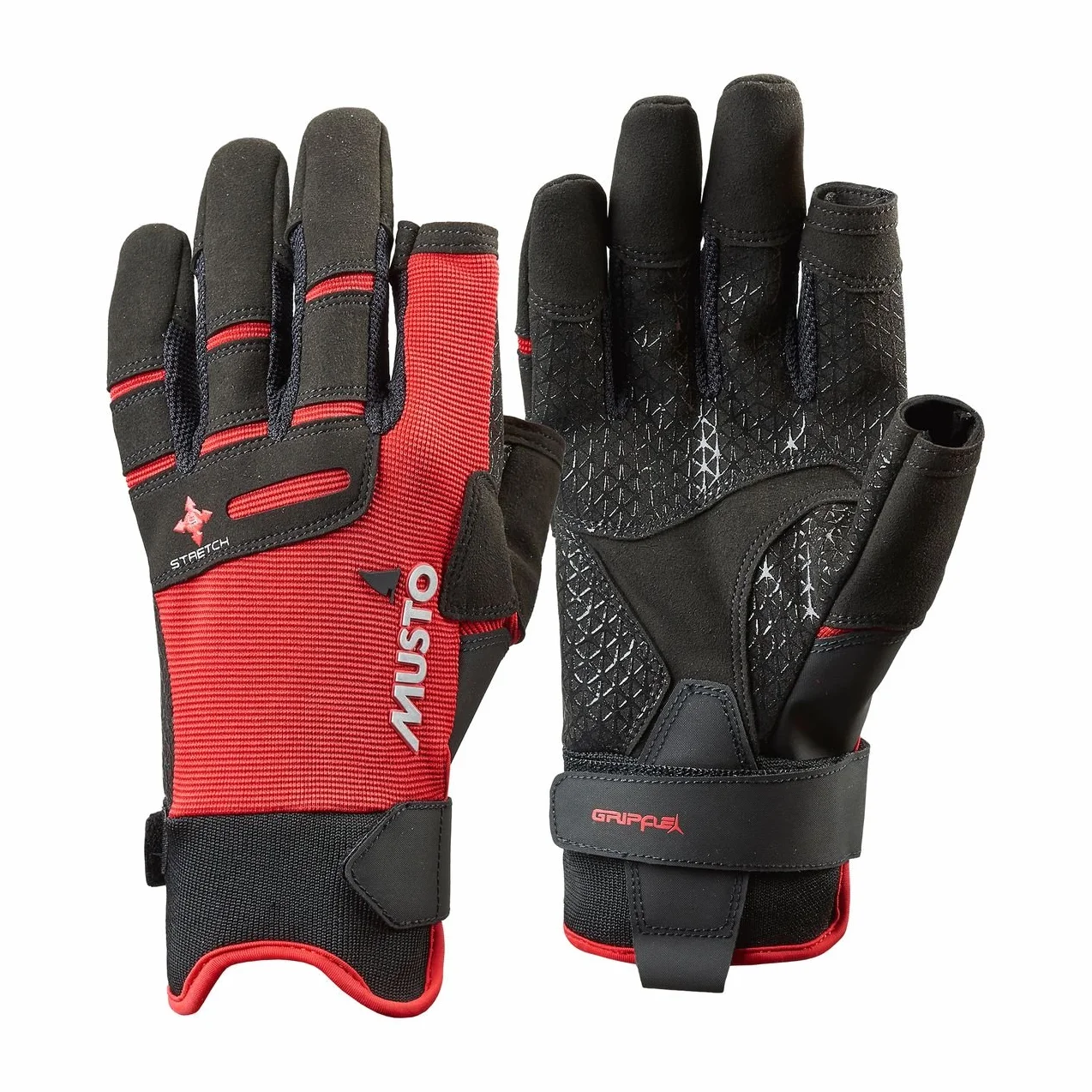 Musto Perfomance Segeln Yachting und Dinghy Lange Fingerhandschuhe Rot - Erwachsene Unisex - Leichtgewicht. Atmungsaktiv - Leichtes Stretch