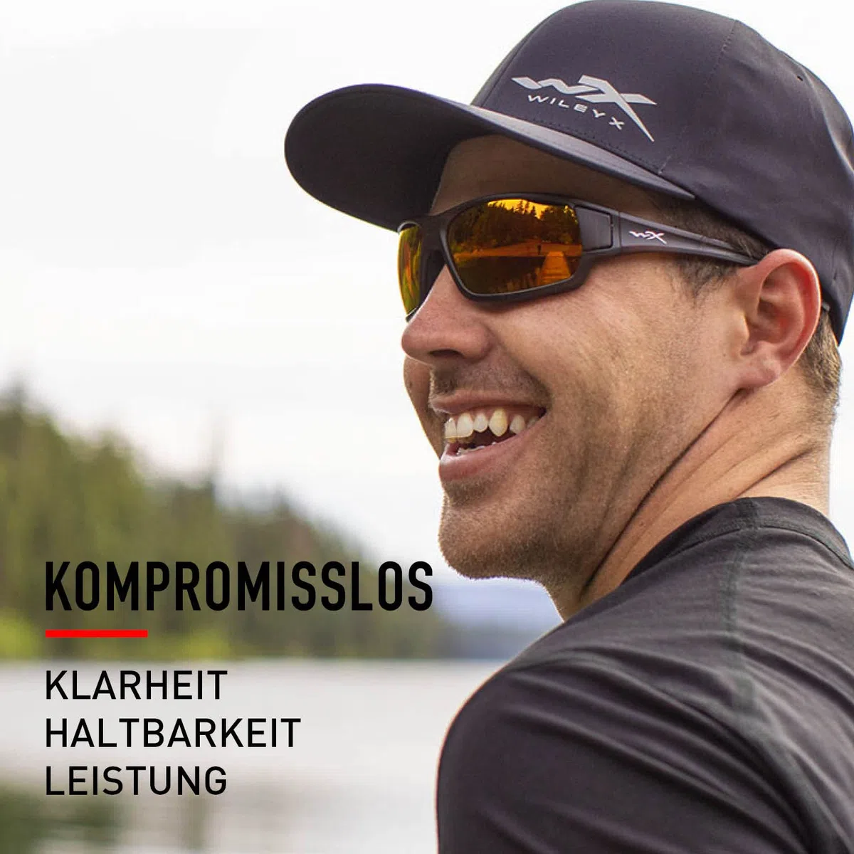 Wiley X │ WX Breach | Sonnenbrille Herren │ Sportbrille Polarisiert │ Sonnenbrille Herren Polarisiert │ 100% UVA/UVB-Schutz | Ideal bei Outdoor-Aktivitäten | Fahrradbrille Wandern Sport Laufen…