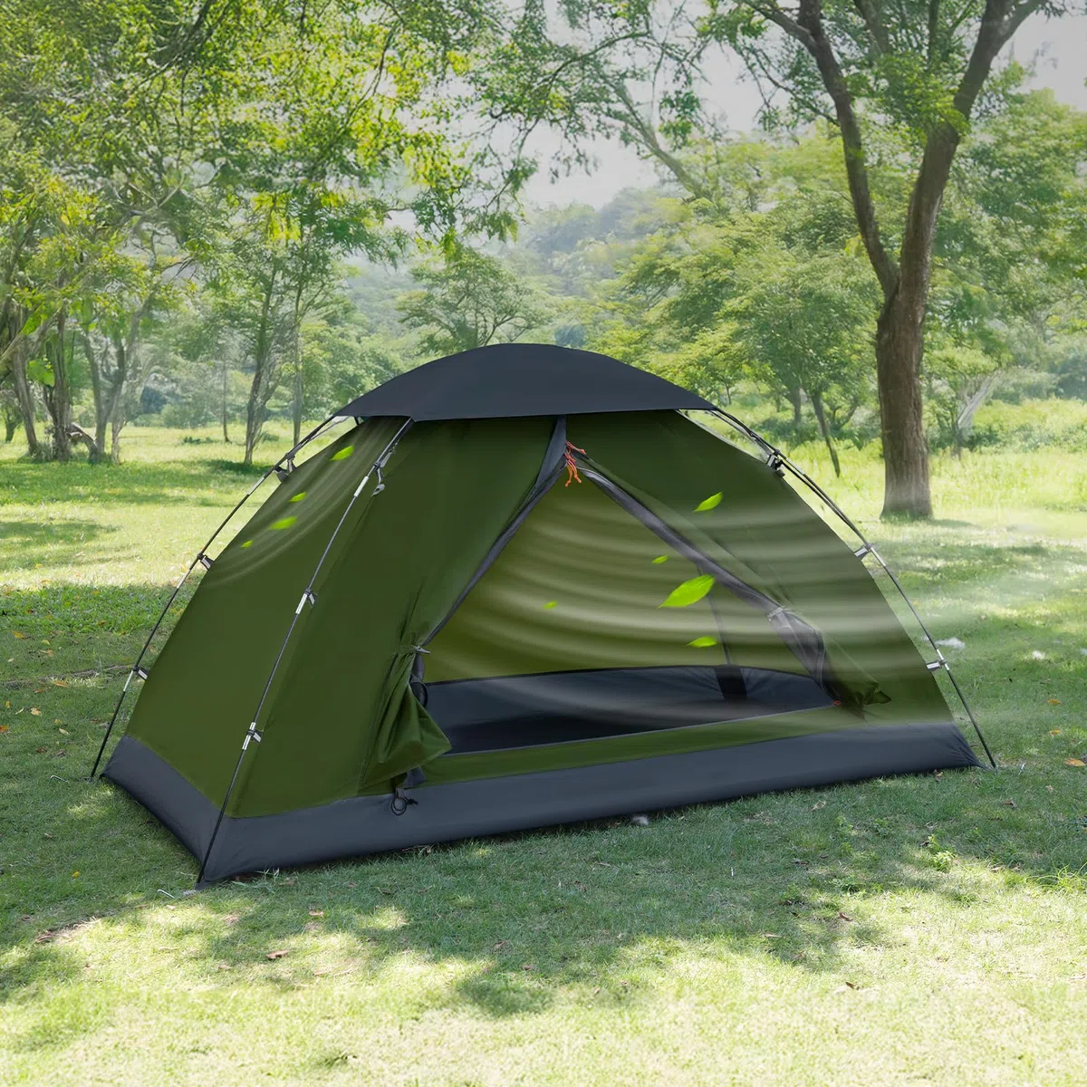 Night Cat Zelt für 1 Person Camping: Wasserdicht Rucksackzelte für 1 Mann Einfache Einrichtung Leichtgewichtig Wanderungen im Hinterhof