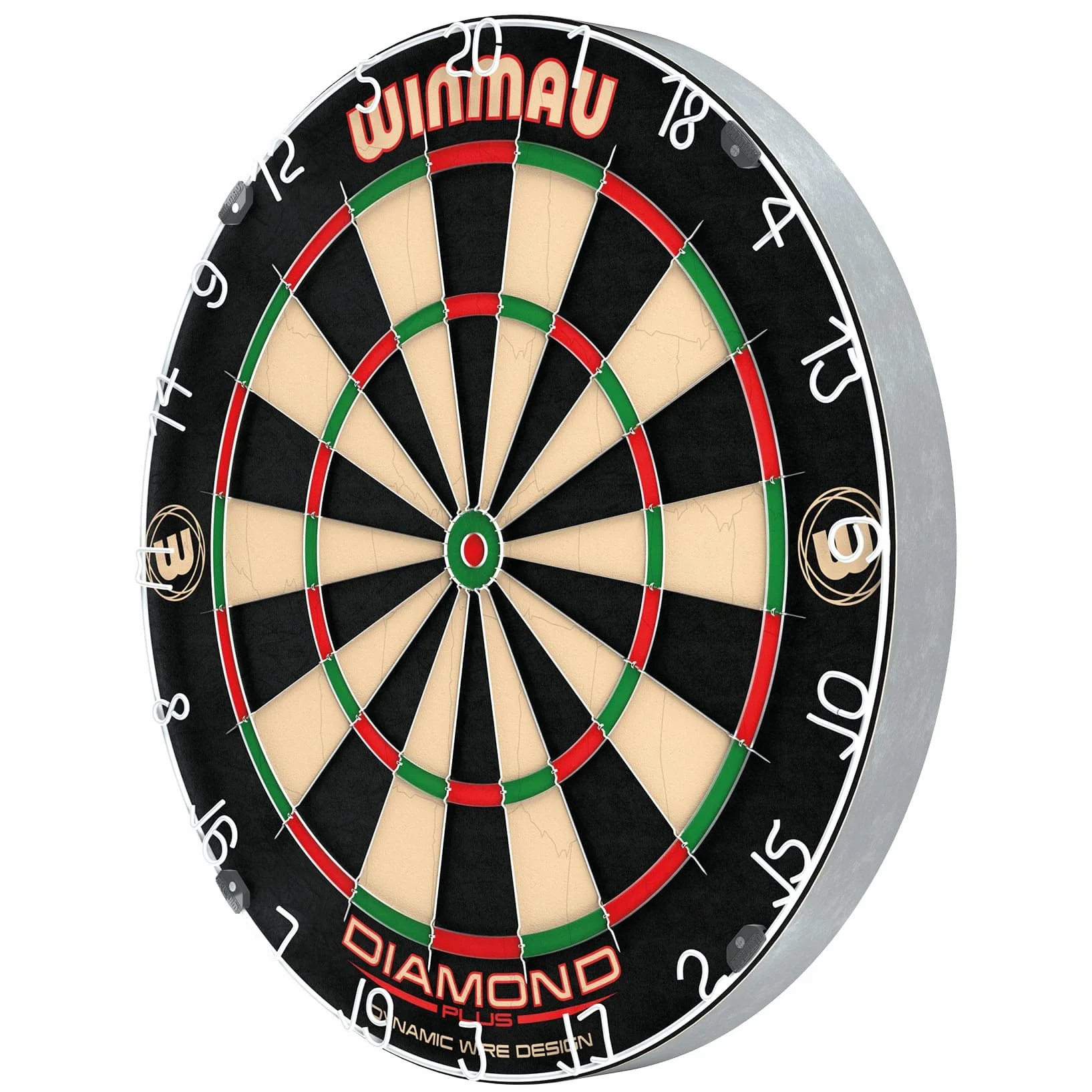 Winmau Diamond Plus Dartscheibe – PDC Turnier Steeldartscheibe, Ultra-Dünnes Drahtsystem, Hochdichte Sisal | Erhältlich als Dartboard, Surround-Set oder Dartschrank-Set mit Steeldarts