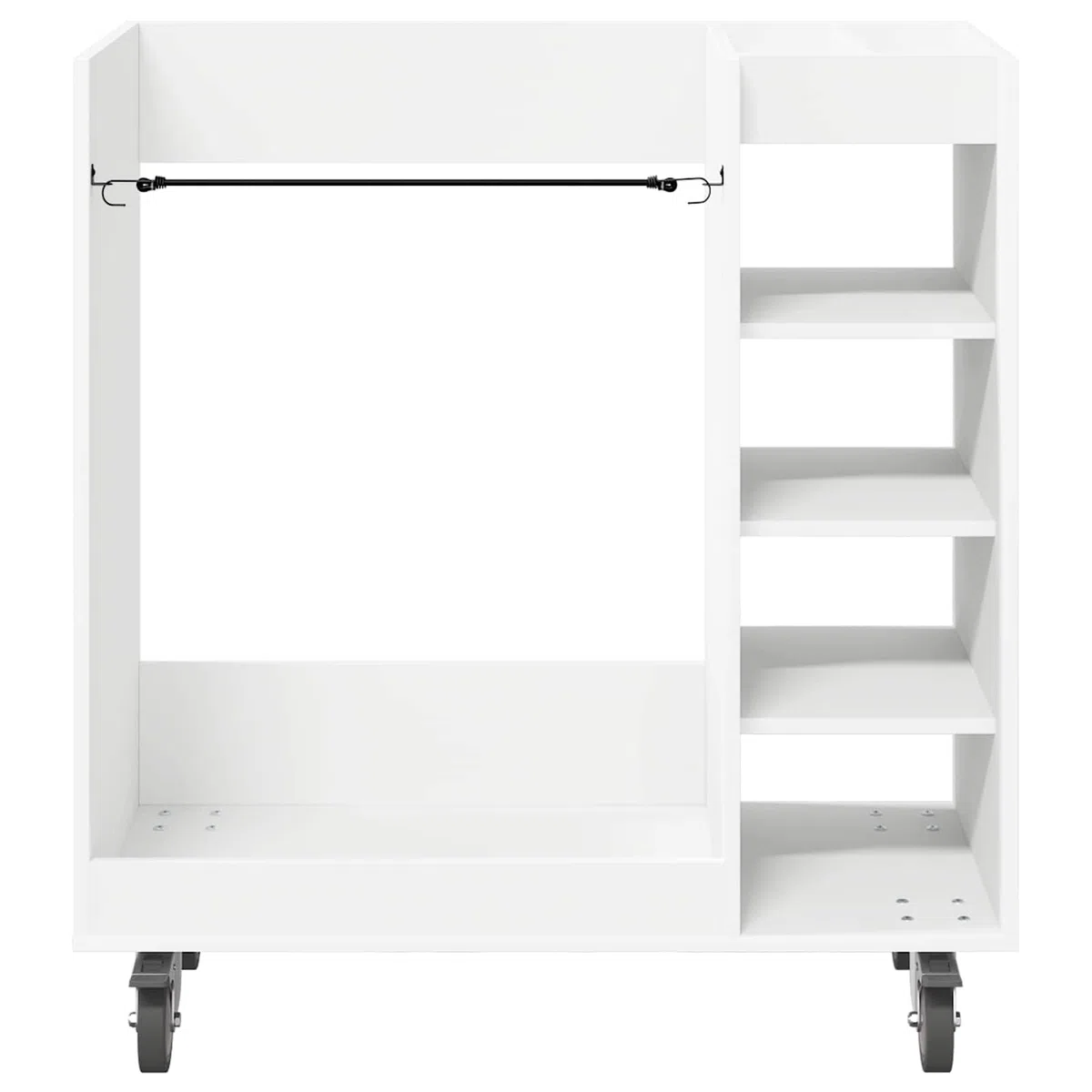 Gecheer Golf Schrank, Holz Schrank mit Rad 90 x 45 x 98 cm weiß, freistehende Regale, Metallrückwand, Stauraum für Garage, Haushalt, Golfzubehör