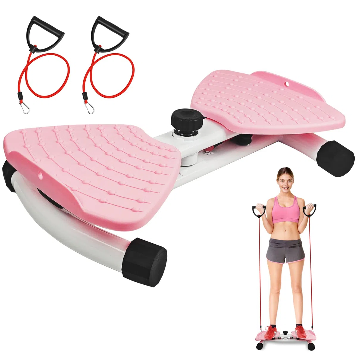 Waist Twisting Machine, Taillentwister mit Kordelzug Großes Pedal Twist Waist Disc Board Twister Sportgerät für Zuhause