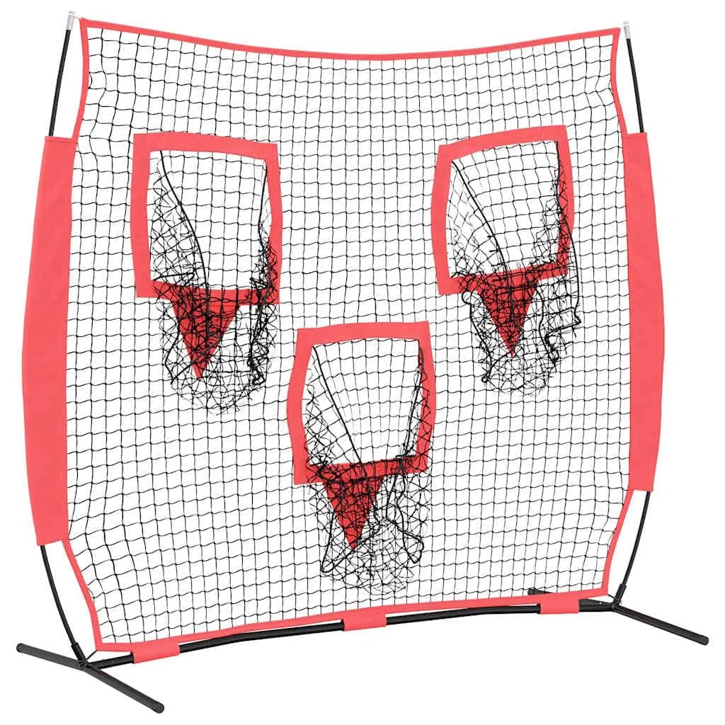 Baseball-Übungsnetz Schwarz 214,5 x 89,5 x 181 cm Polyester langlebig für Training, Fangen, Pitching im Außenbereich, inklusive Tragetasche, geeignet für Teamsport, Kinder, Erwachsene