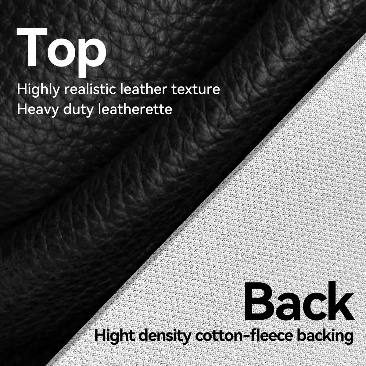Heavy Duty Leatherette Billiard Pool Table Cover, Waterproof & Tearproof Cover for Pool Table 7/8/9FT (8FT Black/Faux Lambskin)