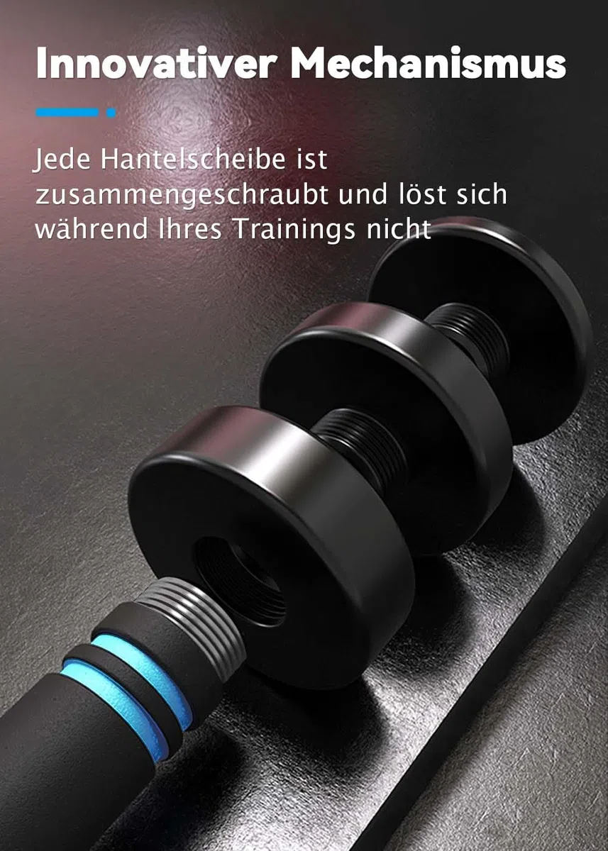 Northdeer STAHL Kurzhanteln Ultrakompakte Verstellbare Hanteln | 2,5kg 5kg 7,5kg 10kg mit Schaumstoff-Griff - Innovative Schwarze Stahlhantel für Zuhause