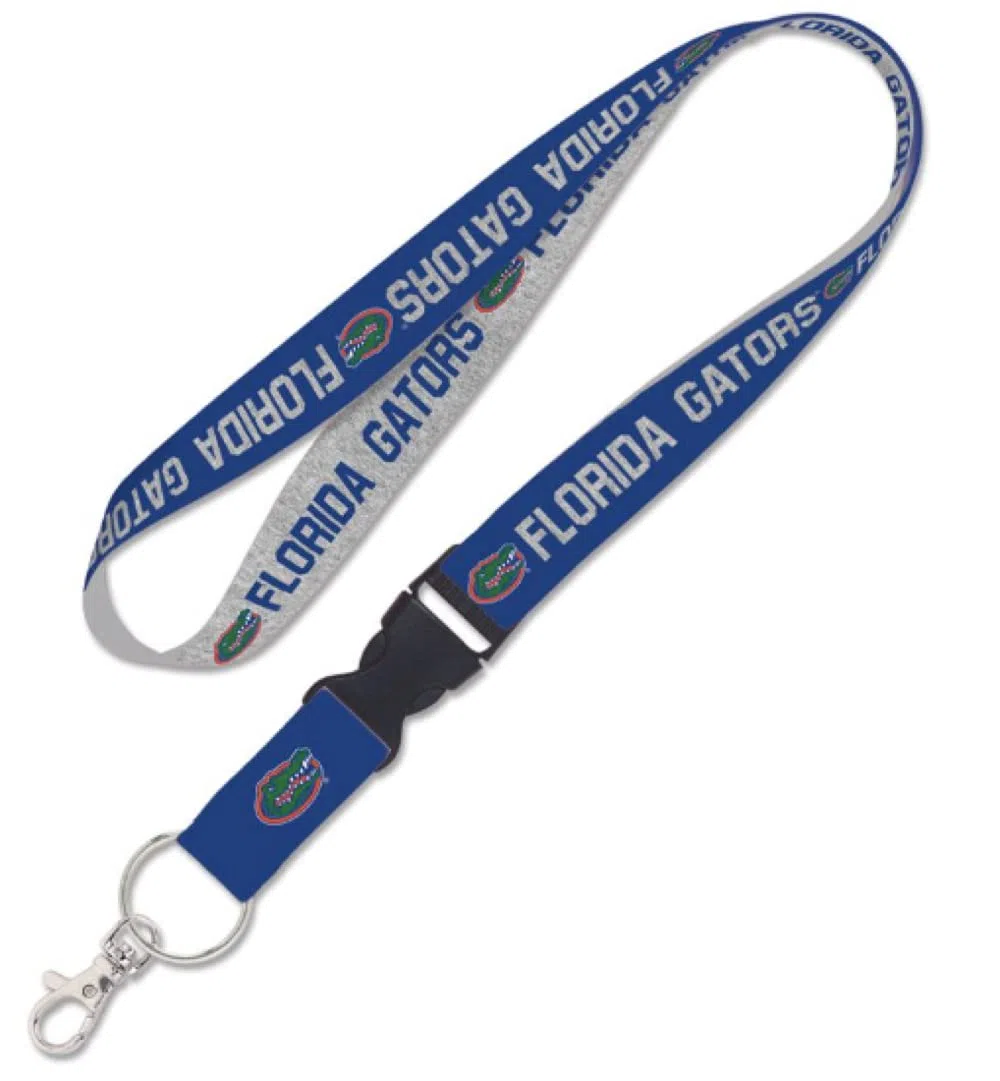 Florida Gators Schlüsselband mit abnehmbarer Schnalle, 2,5 cm, mehrfarbig, Large