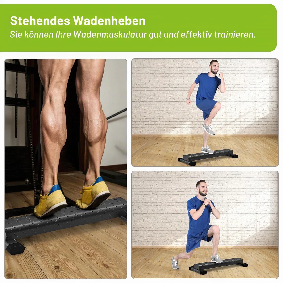 Kipika Vielseitige Wadenhebestange - Robuste Stahl-Steh-Wadenhebemaschine für das Fitnessstudio zu Hause, rutschfestes Design - Perfekt für Wadenheben, Kniebeugen, Fußdehnungen und Dip-Übungen