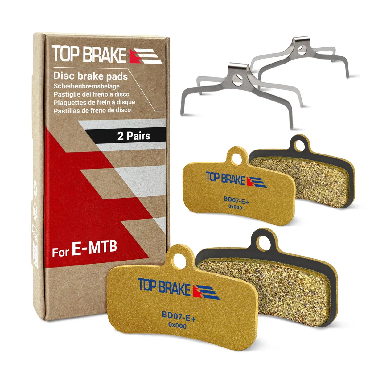 TOP BRAKE Scheibenbremsbeläge kompatibel mit Shimano 4-Kolben Saint BR M810 M820 Deore XT M8120 Tektro TRP | MTB eMTB Downhill Trail All Mountain Enduro Race Cycling | 2026 iF Design Award