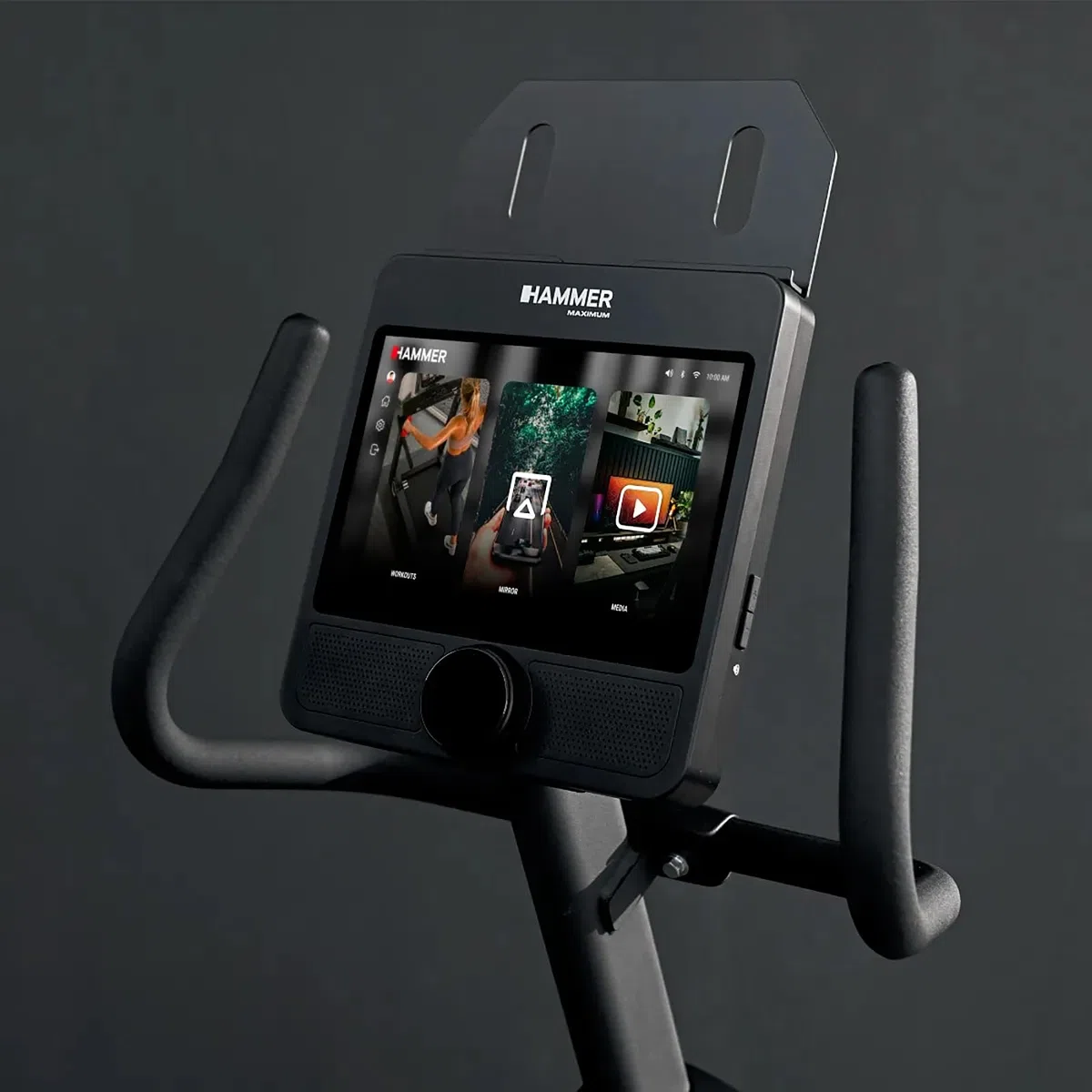 HAMMER Liegeergometer RB 8000 – Recumbent Bike elektrisch, TFT-Touchscreen, 17 Programme, 14 kg Schwungmasse, ergonomischer Sitz & Rückenlehne, Pulsmessung, gelenkschonendes Fitnessgerät